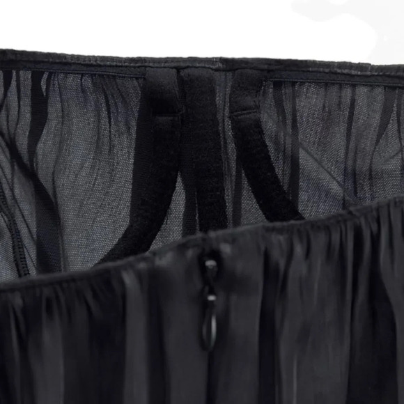 ZARA | Black | STRAPLESS DRESS - Picture 4 of 11